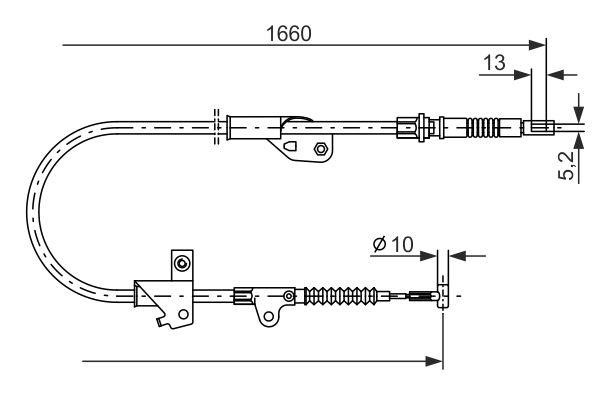 Bosch 1 987 477 231 Cable Pull, parking brake 1987477231