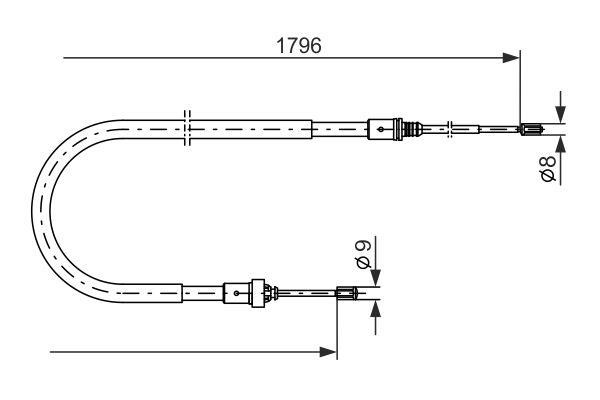 Bosch Handbrake cable – price 16 PLN