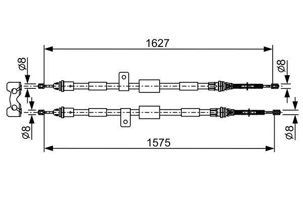 Bosch Handbrake cable – price [object Object] PLN