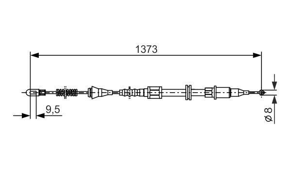 Bosch 1 987 477 309 Parking brake cable left 1987477309