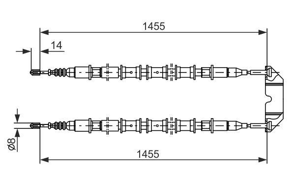 Bosch Handbrake cable – price [object Object] PLN