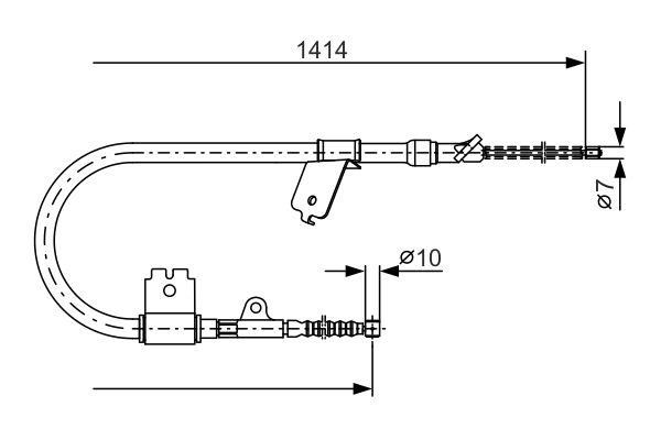 Bosch 1 987 477 397 Parking brake cable, right 1987477397