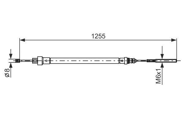 Bosch 1 987 477 525 Parking brake cable left 1987477525