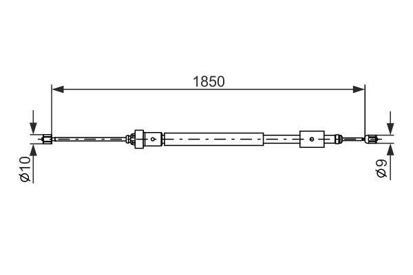Bosch Parking brake cable, right – price [object Object] PLN