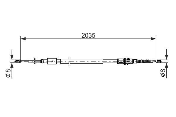 Bosch Handbrake cable – price [object Object] PLN