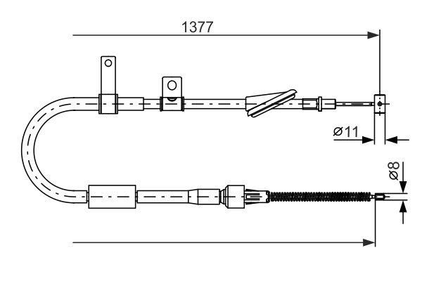 Bosch 1 987 477 605 Cable Pull, parking brake 1987477605