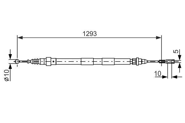 Bosch Handbrake cable – price 50 PLN