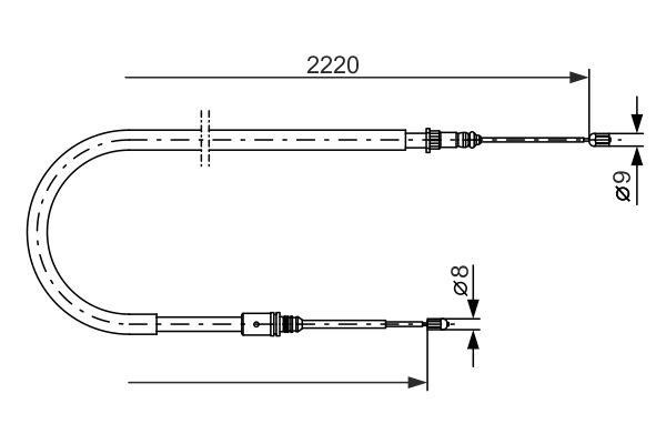 Bosch Handbrake cable – price [object Object] PLN
