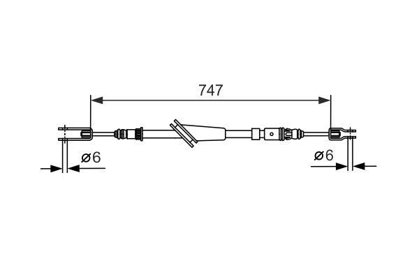 Bosch 1 987 477 662 Cable Pull, parking brake 1987477662