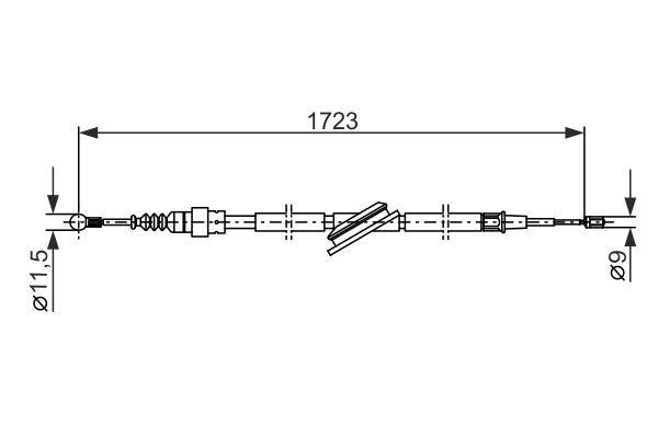 Bosch Handbrake cable – price 56 PLN