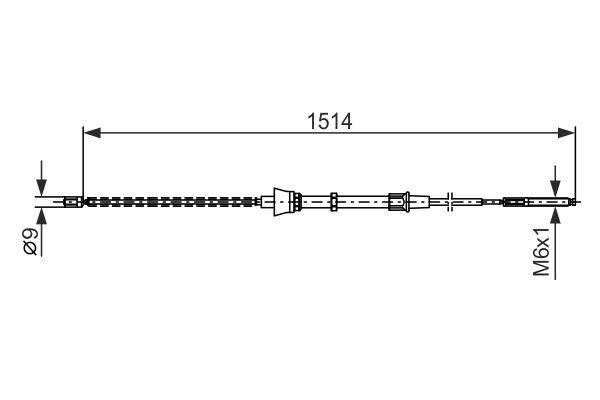 Bosch Handbrake cable – price [object Object] PLN