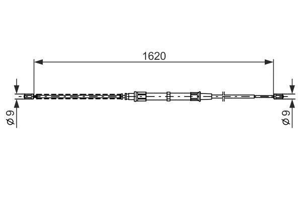Bosch Handbrake cable – price [object Object] PLN
