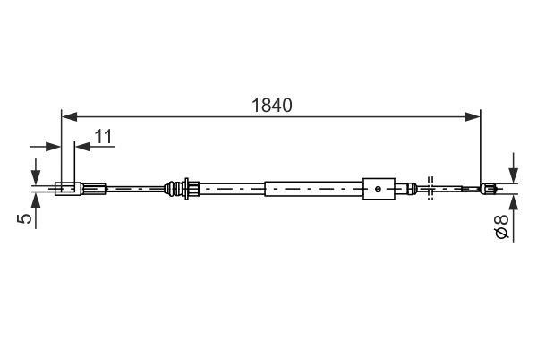 Bosch Handbrake cable – price [object Object] PLN