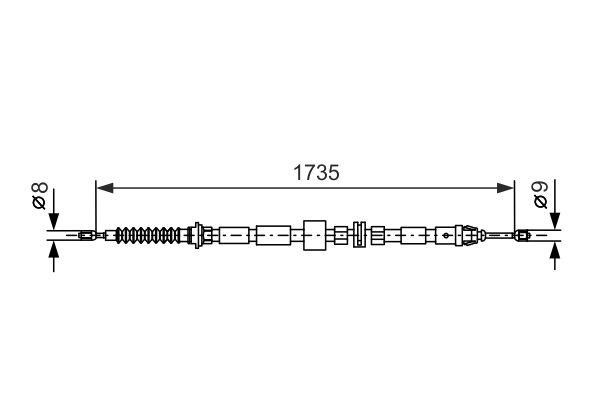 Bosch Handbrake cable – price [object Object] PLN