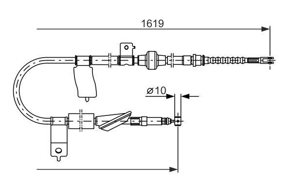 Bosch 1 987 477 737 Parking brake cable, right 1987477737