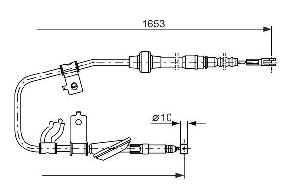 Bosch 1 987 477 738 Parking brake cable left 1987477738