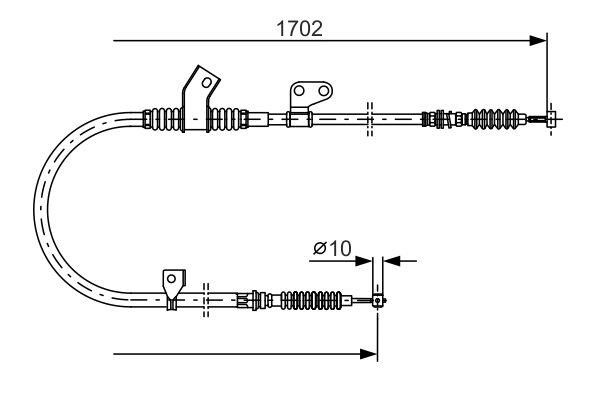 Bosch 1 987 477 747 Parking brake cable left 1987477747