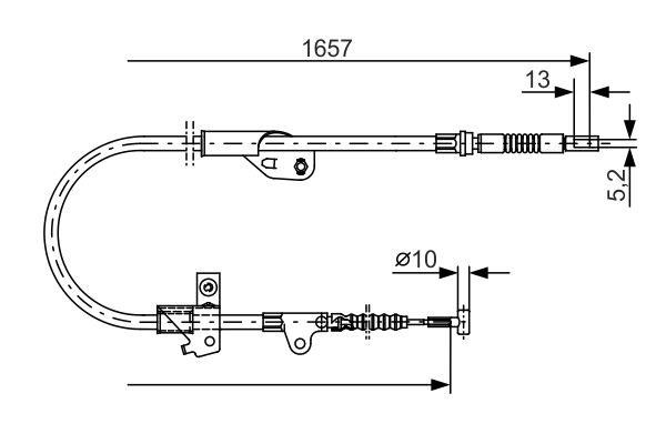 Bosch 1 987 477 753 Parking brake cable, right 1987477753