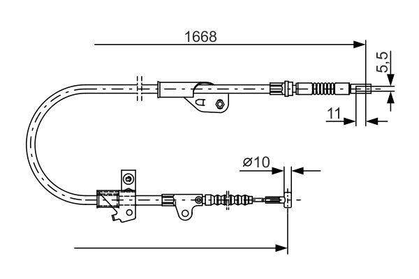 Bosch Parking brake cable, right – price