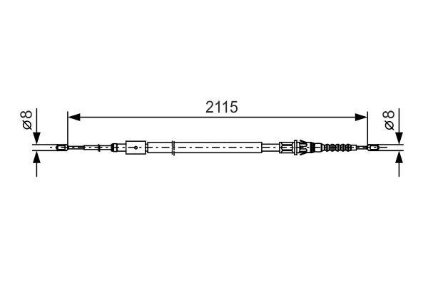 Bosch Handbrake cable – price [object Object] PLN