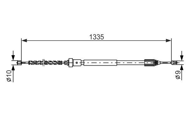 Bosch 1 987 477 783 Parking brake cable left 1987477783