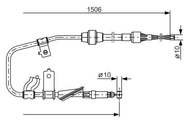 Bosch 1 987 477 789 Parking brake cable left 1987477789