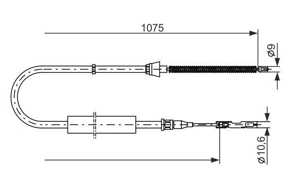 Bosch Handbrake cable – price [object Object] PLN