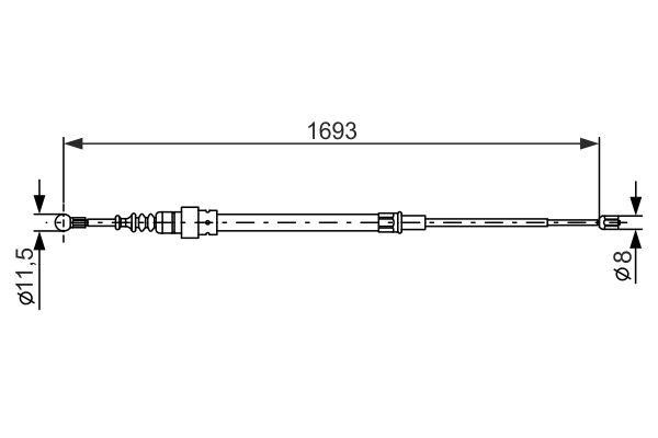 Bosch Handbrake cable – price [object Object] PLN