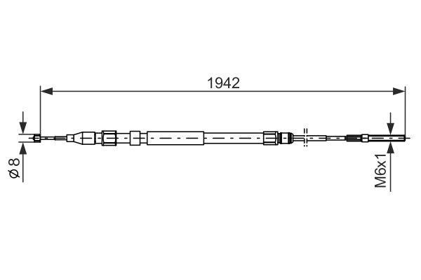 Bosch Handbrake cable – price 51 PLN