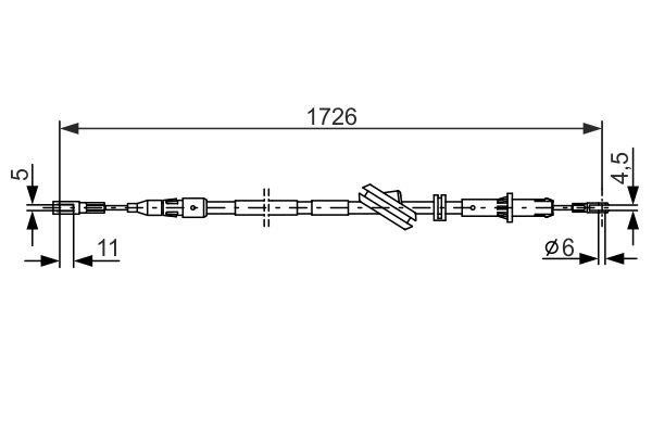 Bosch Handbrake cable – price 66 PLN