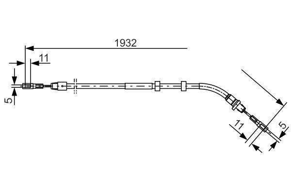Bosch 1 987 477 904 Parking brake cable, right 1987477904