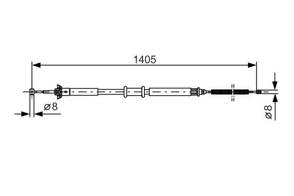 Bosch Handbrake cable – price [object Object] PLN
