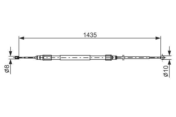 Cable Pull, parking brake Bosch 1 987 477 946