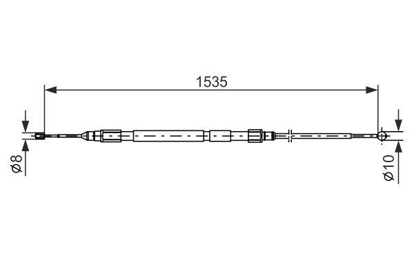 Bosch Handbrake cable – price 60 PLN