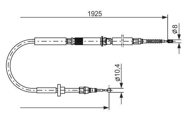 Bosch 1 987 477 959 Handbrake cable 1987477959 1987477959 Bosch Handbrake cable