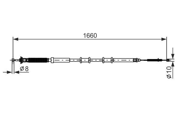 Bosch 1 987 477 973 Parking brake cable, right 1987477973