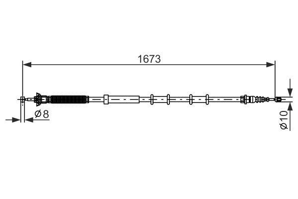 Bosch Parking brake cable, right – price [object Object] PLN