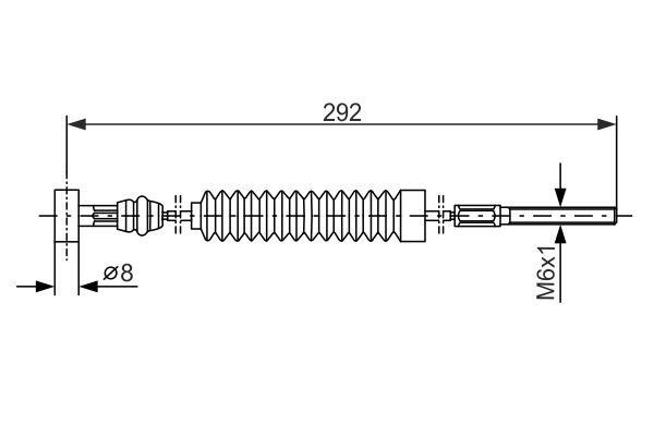 Bosch 1 987 477 983 Cable Pull, parking brake 1987477983