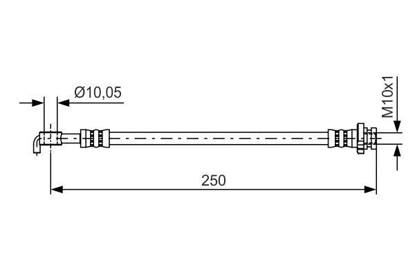 Bosch 1 987 481 434 Brake Hose 1987481434 1987481434 Bosch Brake Hose