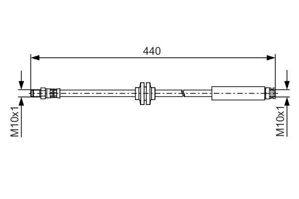 Bosch 1 987 481 484 Brake Hose 1987481484