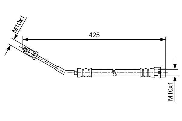 Flexible brake pipe BMW Z4: 1987481579 Bosch Brake Hose