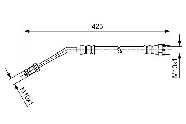 Flexible brake pipe BMW: 1987481587 Bosch Brake Hose