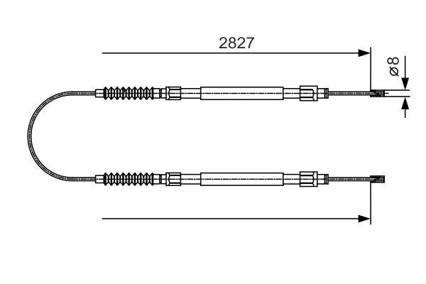 Bosch 1 987 482 006 Cable Pull, parking brake 1987482006