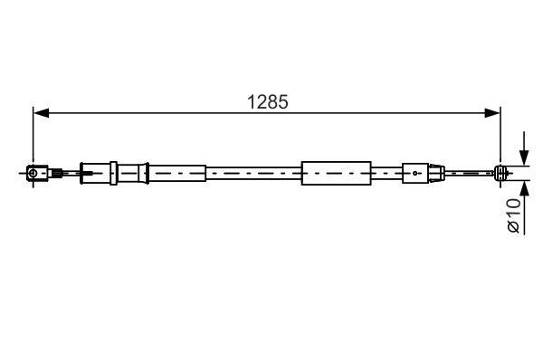Bosch 1 987 482 026 Parking brake cable left 1987482026