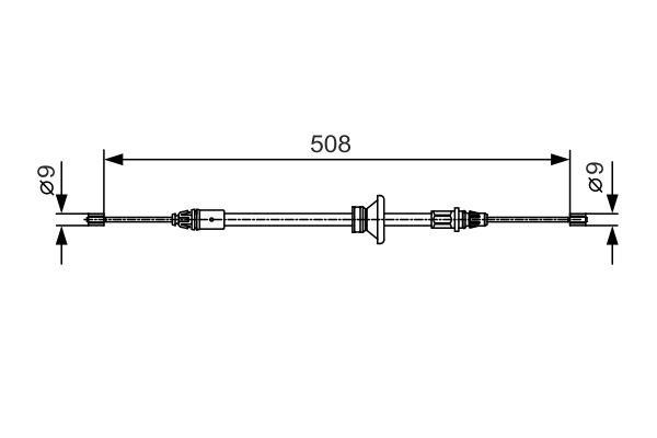 Bosch 1 987 482 042 Cable Pull, parking brake 1987482042