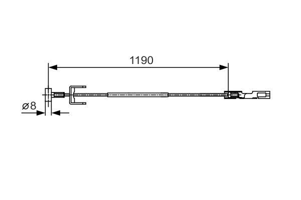 Bosch 1 987 482 043 Cable Pull, parking brake 1987482043