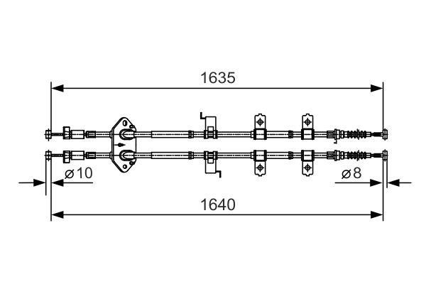 Bosch 1 987 482 054 Handbrake cable 1987482054 1987482054 Bosch Handbrake cable