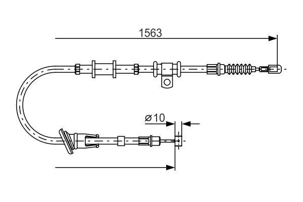 Bosch 1 987 482 064 Handbrake cable 1987482064 1987482064 Bosch Handbrake cable