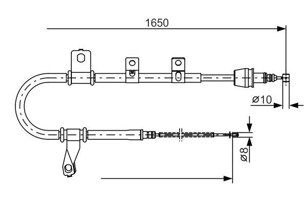 Bosch 1 987 482 074 Parking brake cable left 1987482074