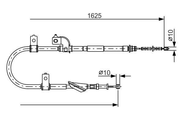 Bosch 1 987 482 081 Parking brake cable left 1987482081